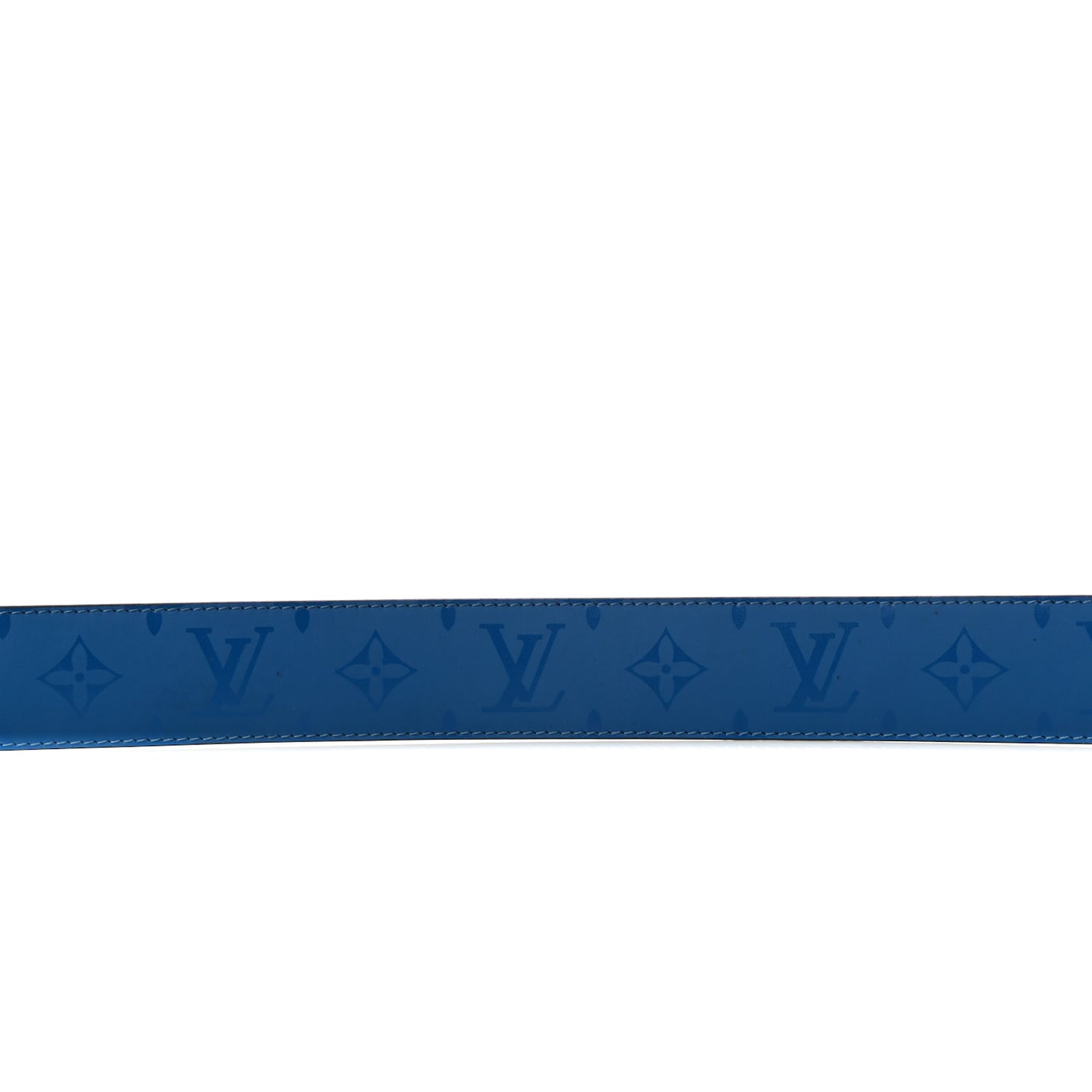 Calfskin Monogram 40mm LV Initiales Reversible Belt 95 38 Blue
