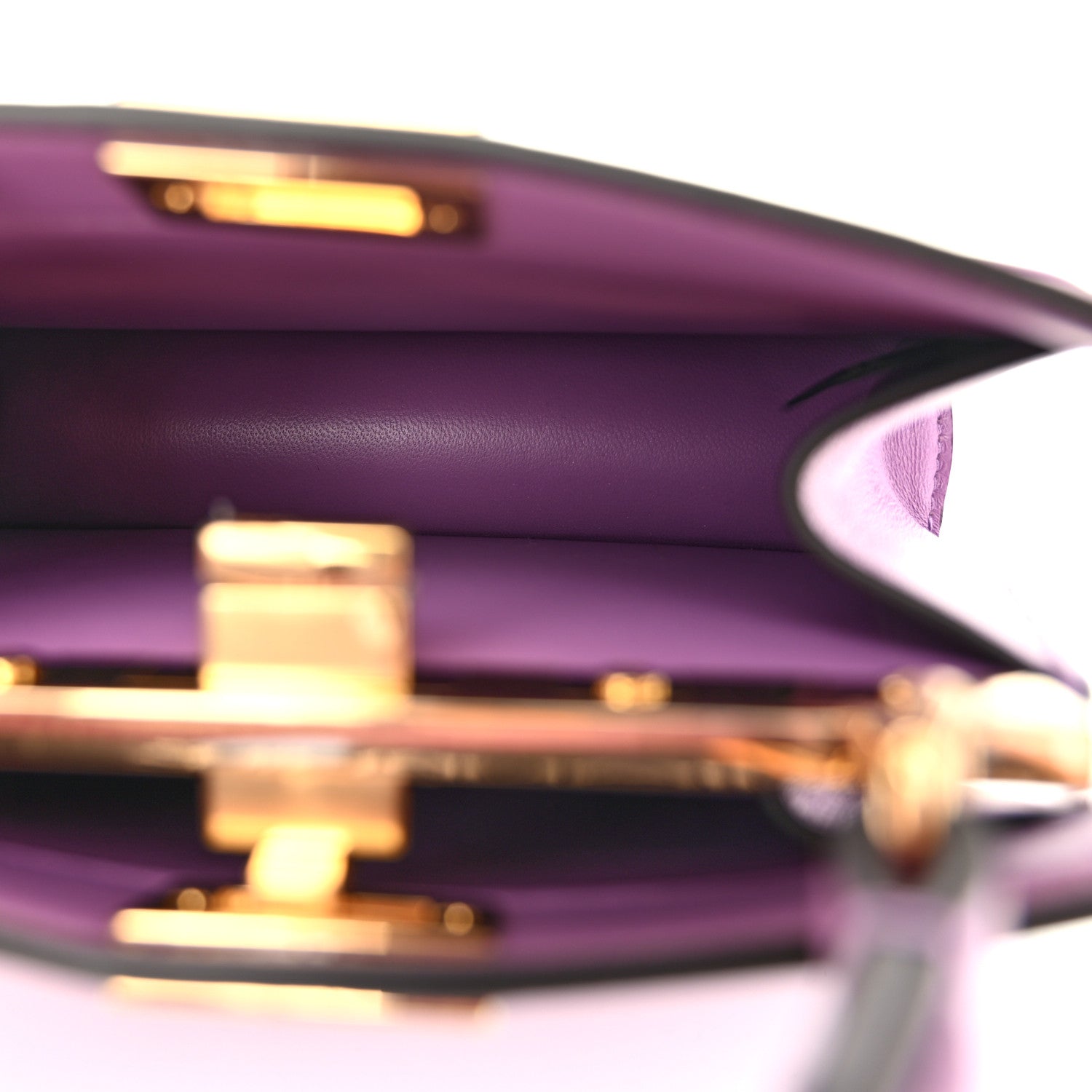 Fendi Shiny Nappa Petite Peekaboo I SEE U Satchel Violetta 6 of 10