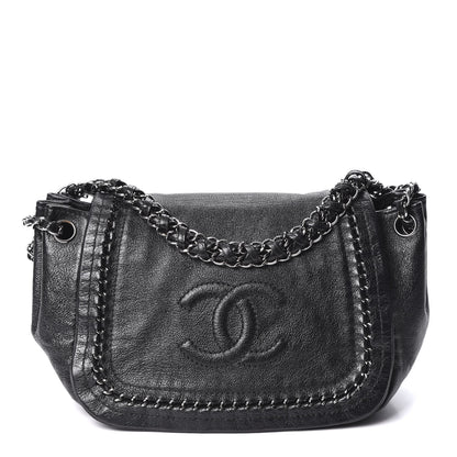 Chanel Metallic Goatskin Luxe Ligne Flap Black 1 of 9