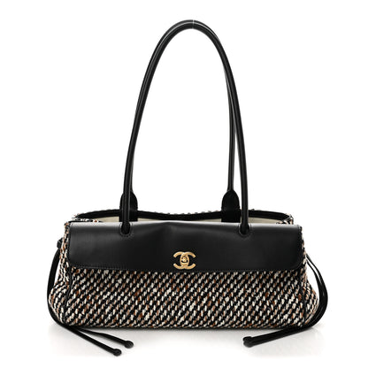 Chanel Tweed Calfskin Urban Essentials Small Shopping Bag Black Multicolor 1 of 10