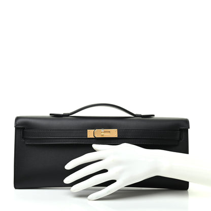 Hermes Swift Kelly Cut Clutch Pochette Black 2 of 8