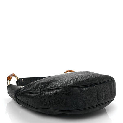 Gucci Calfskin Half Moon Bamboo Ring Hobo Black 4 of 9