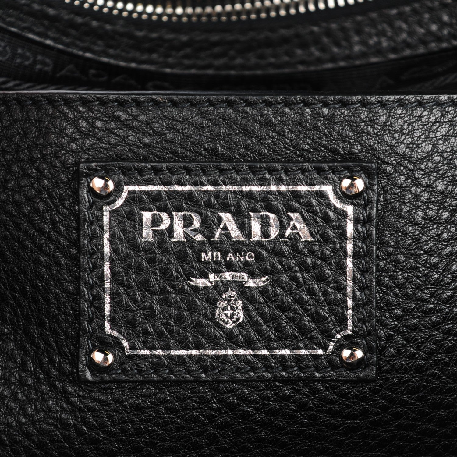 Prada Vitello Daino Top Handle Bag Nero Black 6 of 9