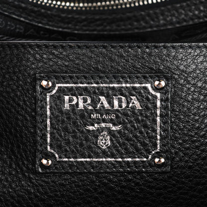 Prada Vitello Daino Top Handle Bag Nero Black 6 of 9
