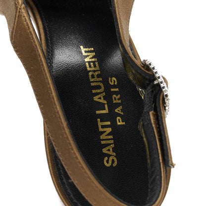 Saint Laurent Silk Satin Yasmeen 115 Slingback Pumps 37 Alpen Mou 7 of 10