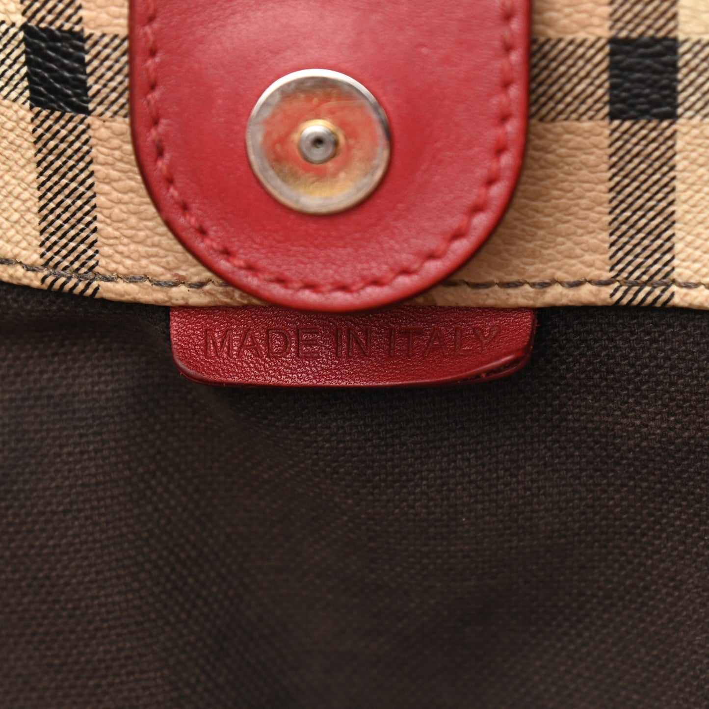Haymarket Check Small Canterbury Tote Military Red