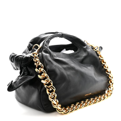 Versace Nappa Medusa Chain Shoulder Bag Black 3 of 9