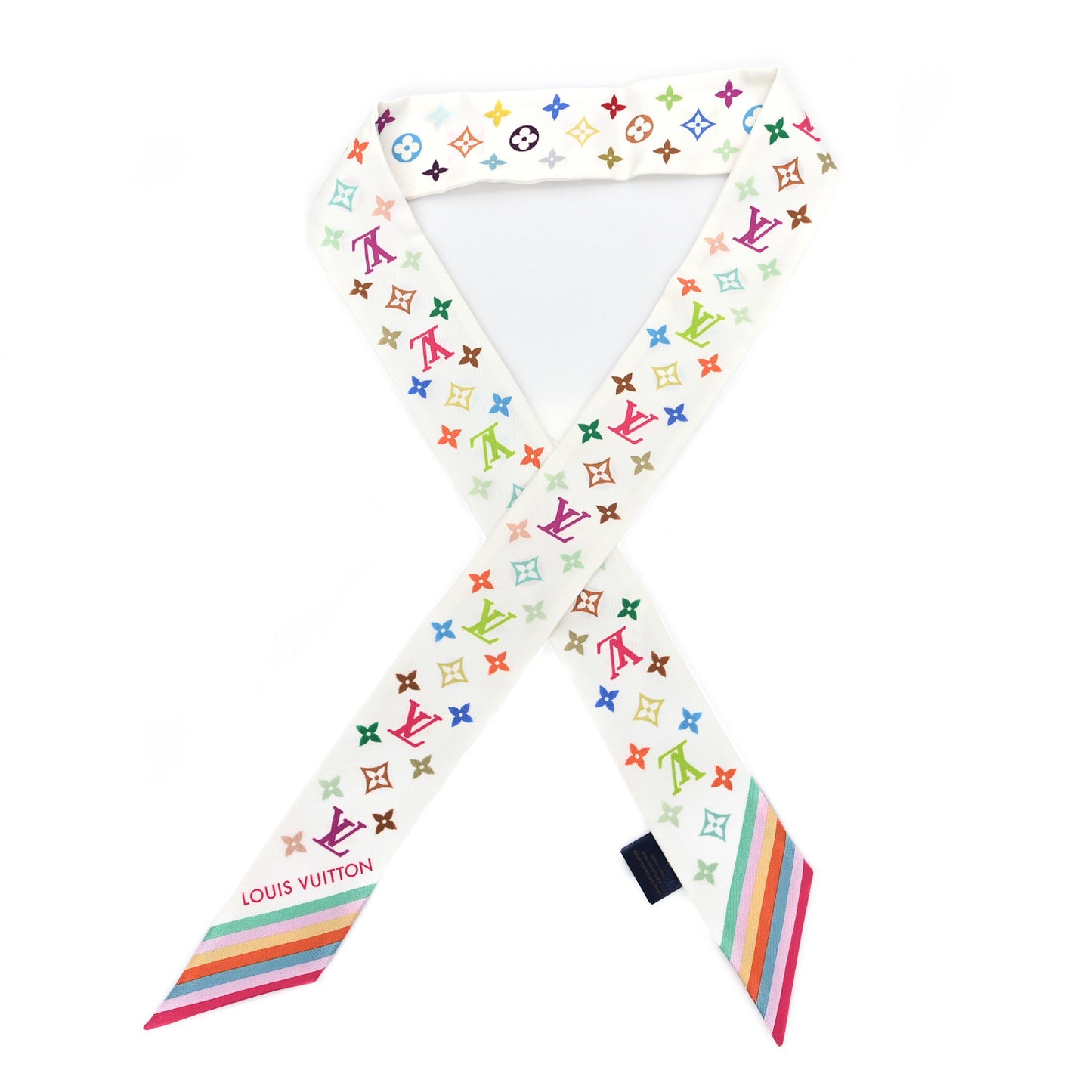 LV X TM Silk Monogram Multicolor BB Bandeau White