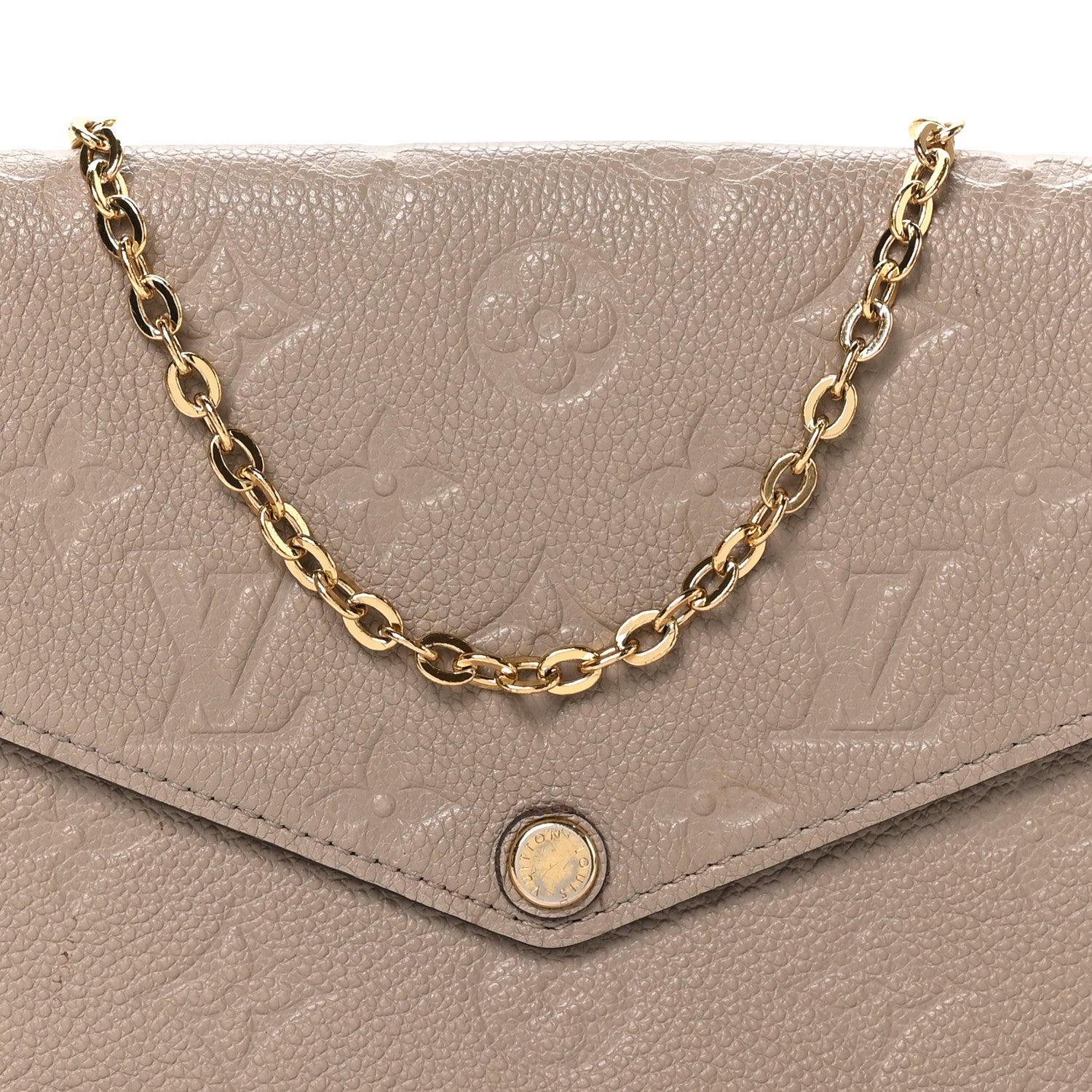 Louis Vuitton Empreinte Pochette Felicie Chain Wallet Tourterelle 6 of 8