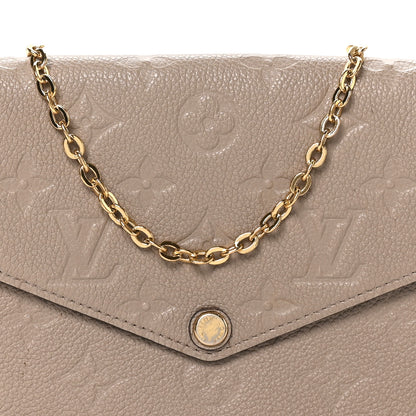 Louis Vuitton Empreinte Pochette Felicie Chain Wallet Tourterelle 6 of 8