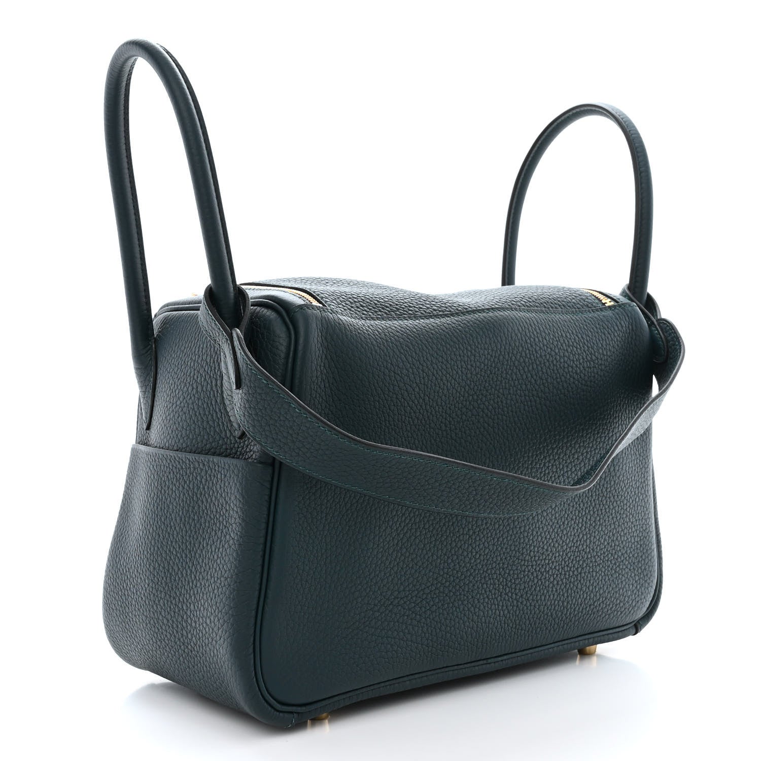 Hermes Taurillon Clemence Lindy 26 Vert Cypress 3 of 11