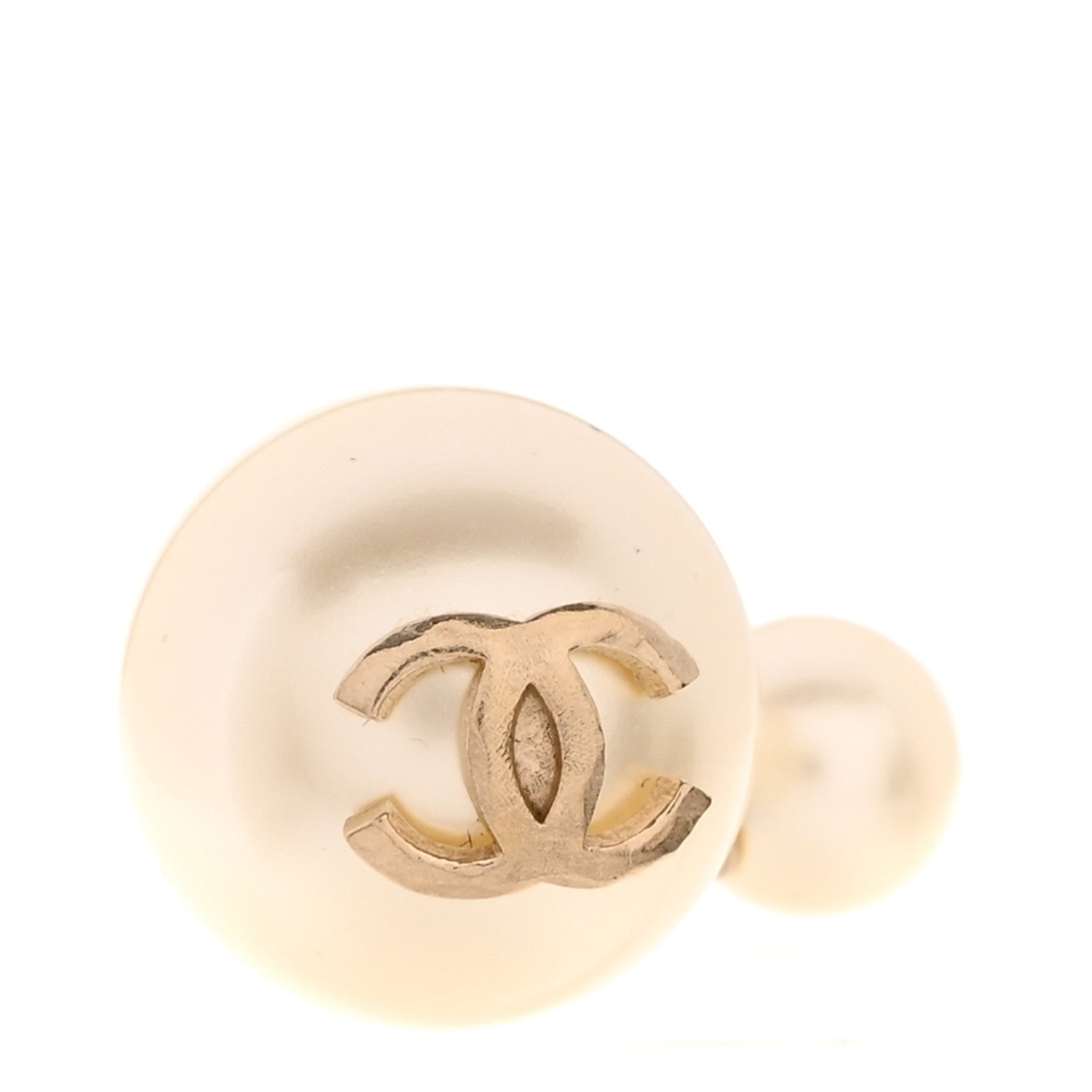 Chanel Pearl CC Drop Earrings Gold 4 of 4