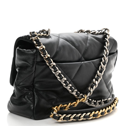 Chanel Lambskin Quilted Large Chanel 19 Flap Black 3 of 10