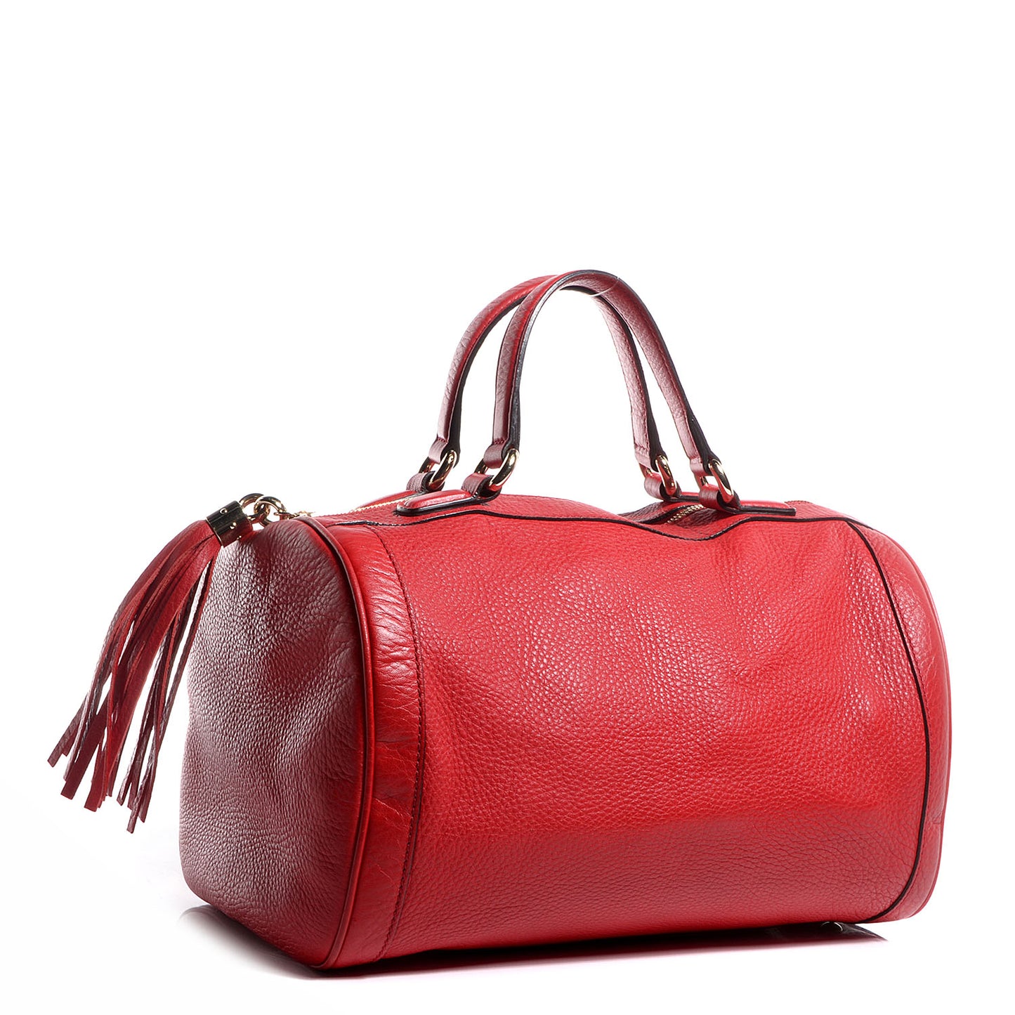 Pebbled Calfskin Medium Soho Boston Red