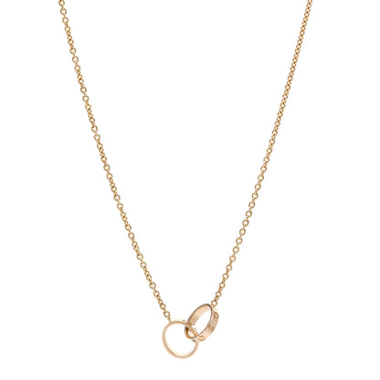 Cartier 18K Pink Gold Interlocking LOVE Necklace 1 of 5