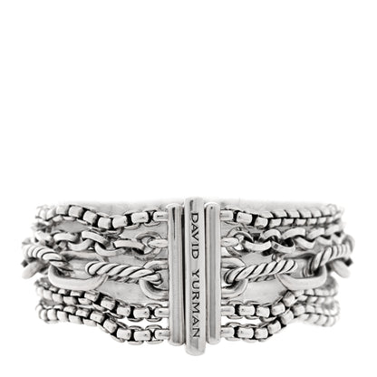 David Yurman Sterling Silver Multi Row Chain Bracelet 2 of 4