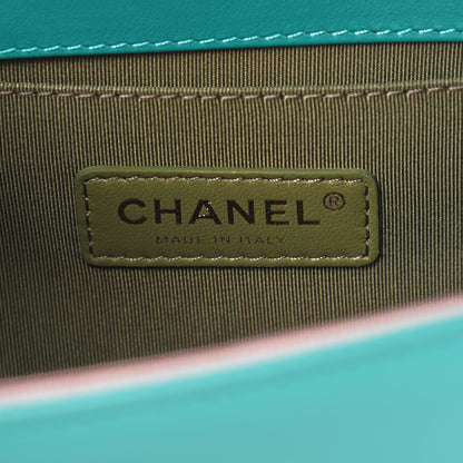 Chanel Calfskin Quilted Medium Boy Flap Turquoise 8 of 9