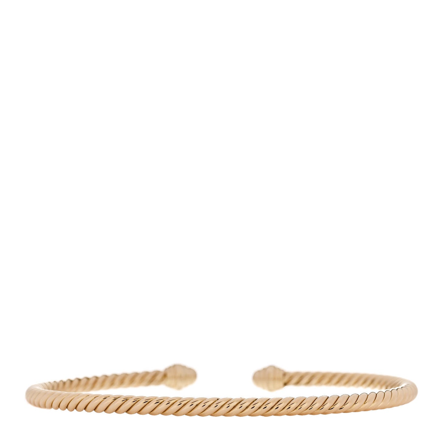 18K Yellow Gold Diamond 3mm Cablespira Bracelet
