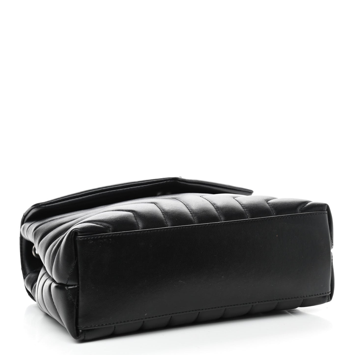 Calfskin Y Quilted Monogram Small Loulou Chain Satchel Black