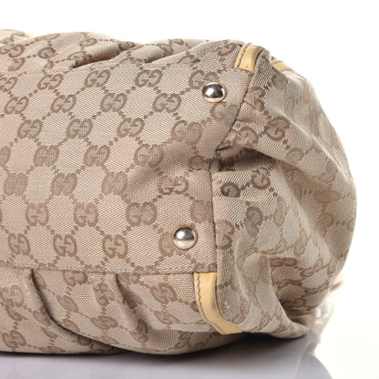Gucci Monogram Large D Gold Hobo Beige 9 of 9