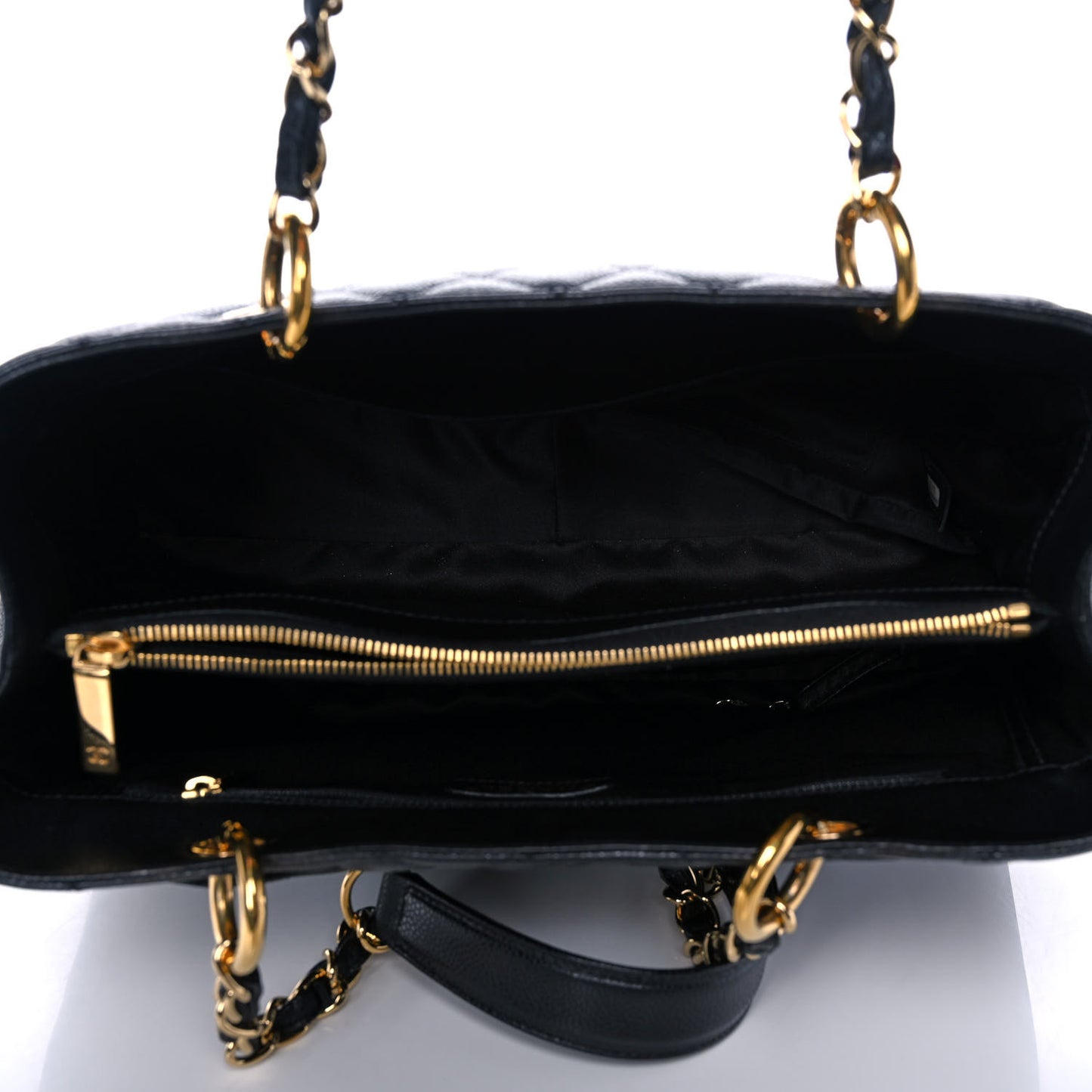 Caviar Quilted Grand Shopping Tote GST Black