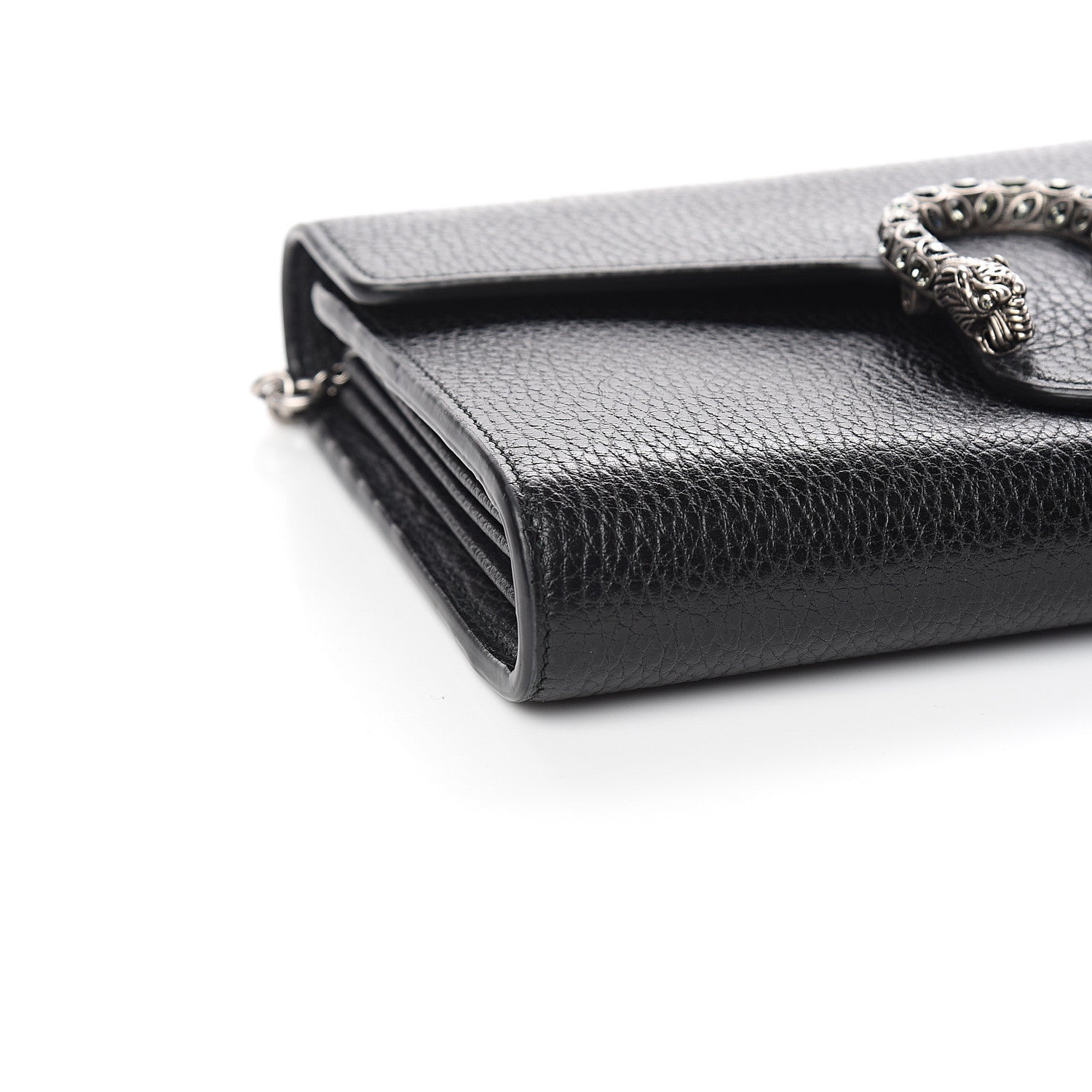 Gucci Calfskin Mini Dionysus Chain Wallet Black 7 of 10