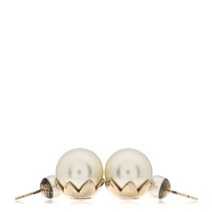Christian Dior Pearl Mise En Dior Tribal Earrings Gold 3 of 4