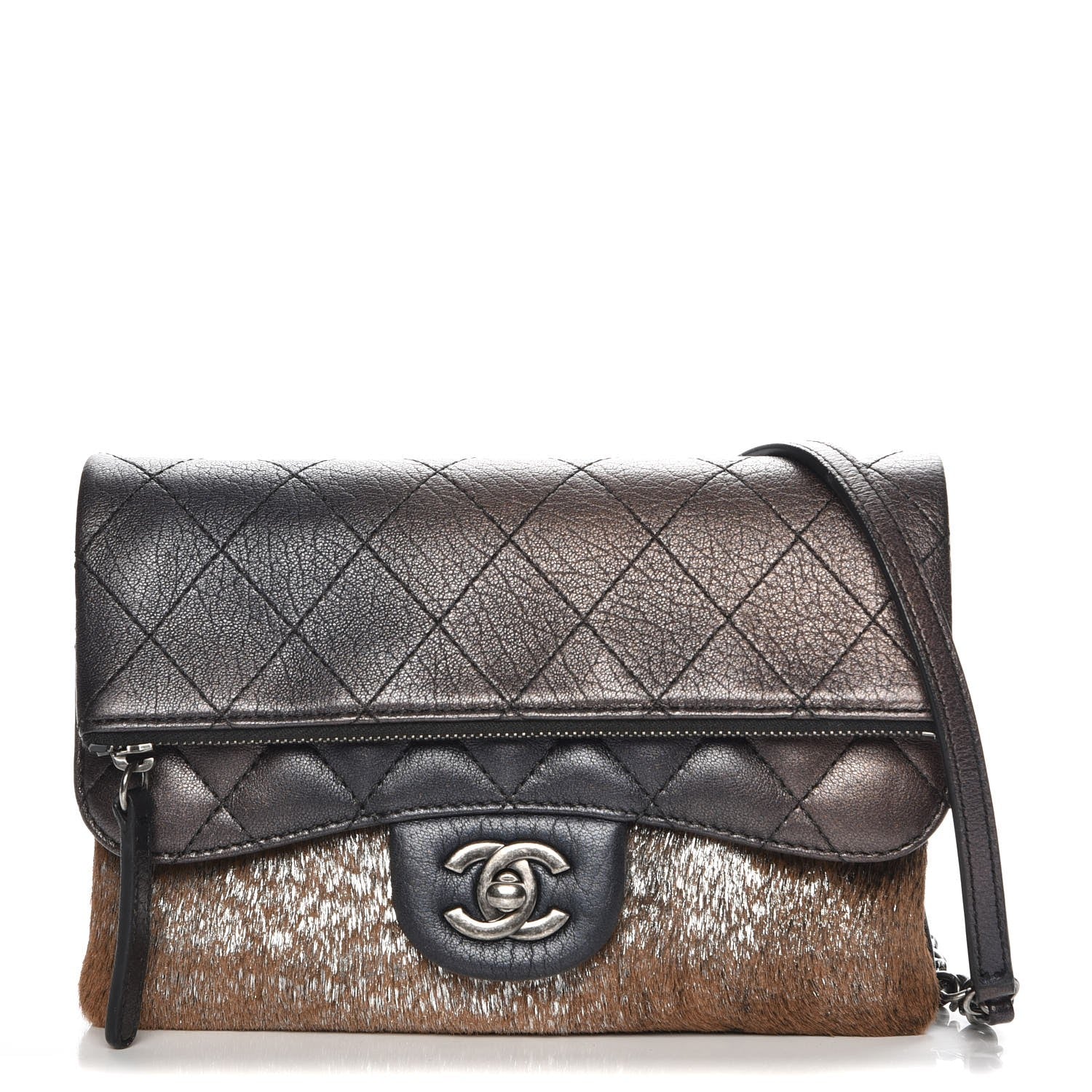 Chanel Metallic Lambskin Pony Hair Multi Bag Bronze 1 of 9