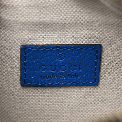 Gucci GG Supreme Monogram Mix Textured Dollar Calfskin Rhombus Inlay Crossbody Bag Beige Ebony Harvest Joy Blue 6 of 11