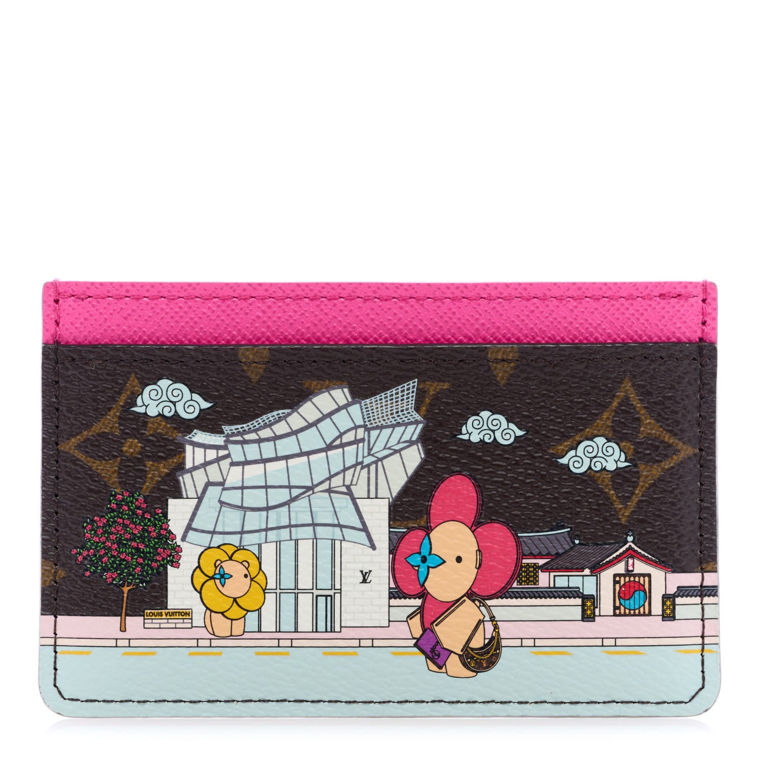 Louis Vuitton Monogram 2022 Christmas Animation Seoul Cardholder Fuchsia 1 of 6