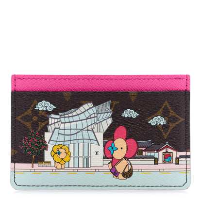 Louis Vuitton Monogram 2022 Christmas Animation Seoul Cardholder Fuchsia 1 of 6