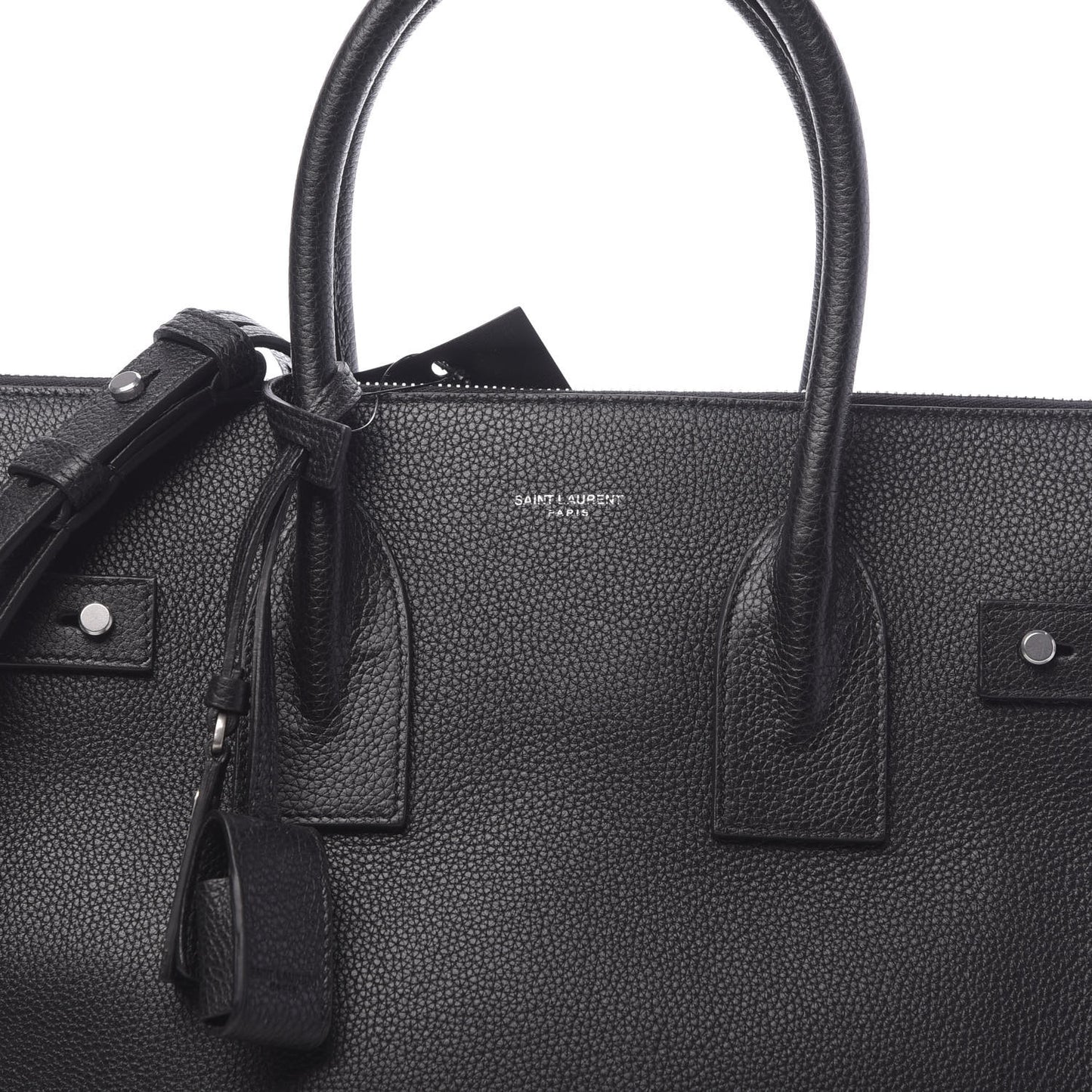 Grained Calfskin Small Supple Sac De Jour Duffle Black