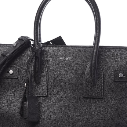 Saint Laurent Grained Calfskin Small Supple Sac De Jour Duffle Black 7 of 9