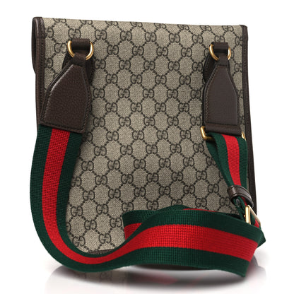 Gucci GG Supreme Monogram Web Medium Neo Vintage Flap Messenger Bag Beige New Acero 3 of 11