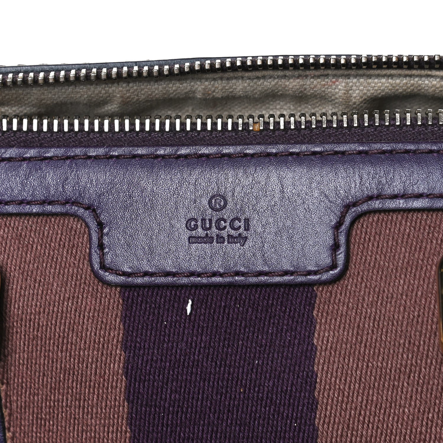Gucci Monogram Vintage Web Medium Boston Dark Purple 9 of 12