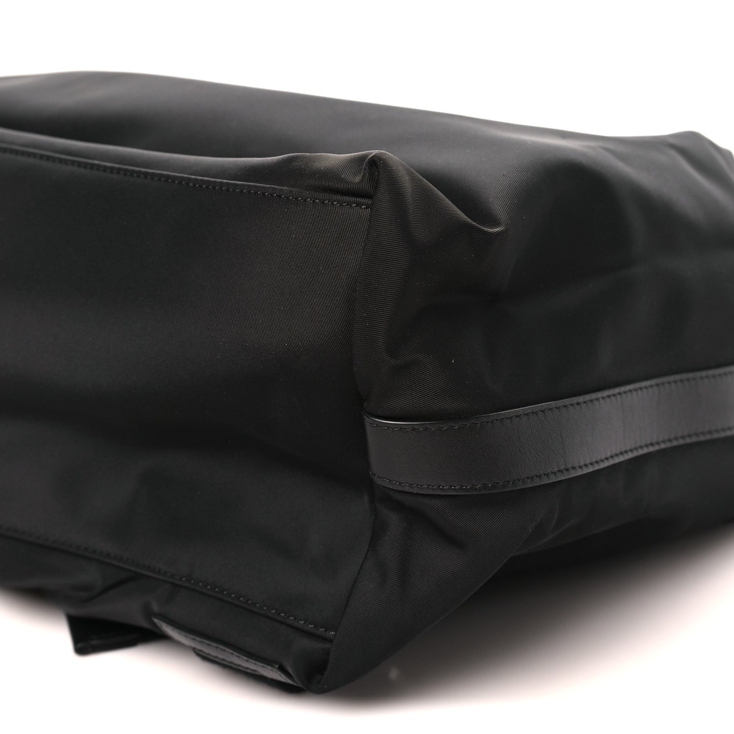 Nylon Calfskin Backpack 11 Black