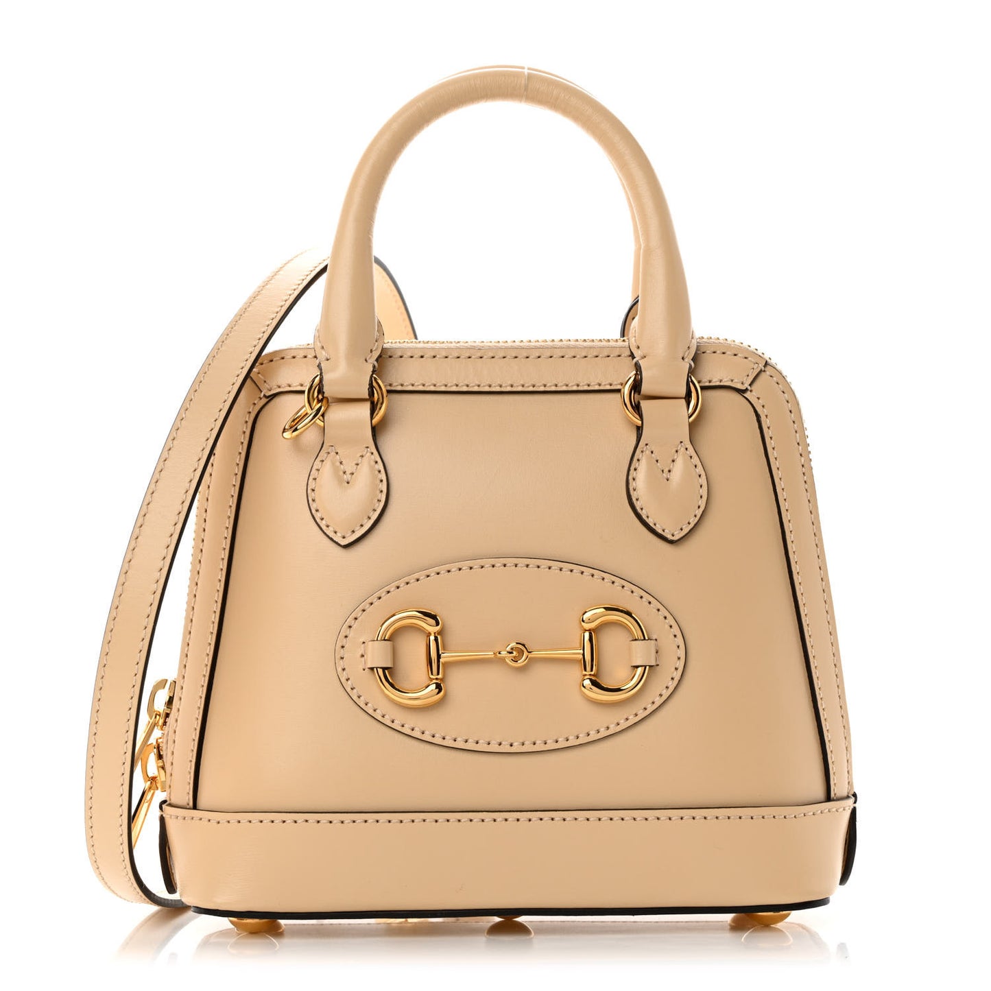 Boarded Plutone Calfskin Mini Horsebit 1955 Top Handle Bag Bubble Tea