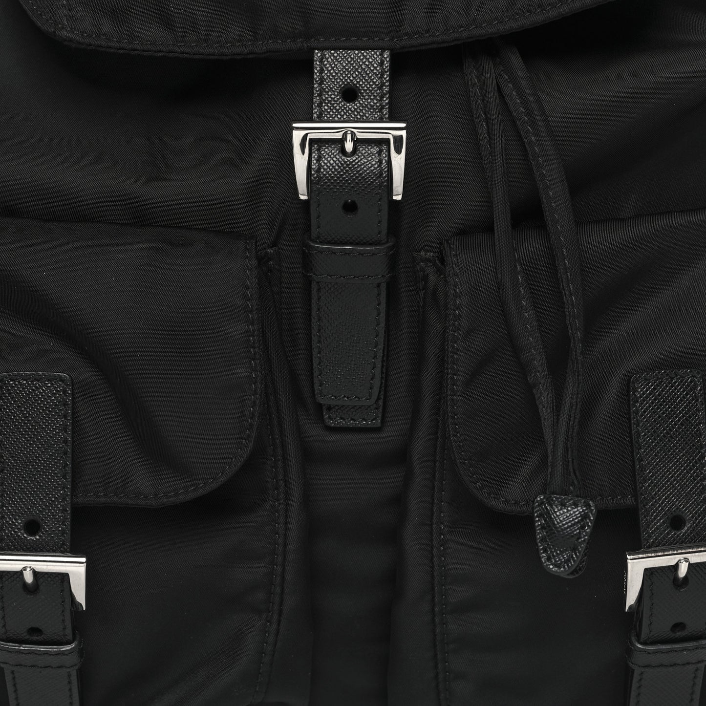 Re-Nylon Saffiano Medium Backpack Black