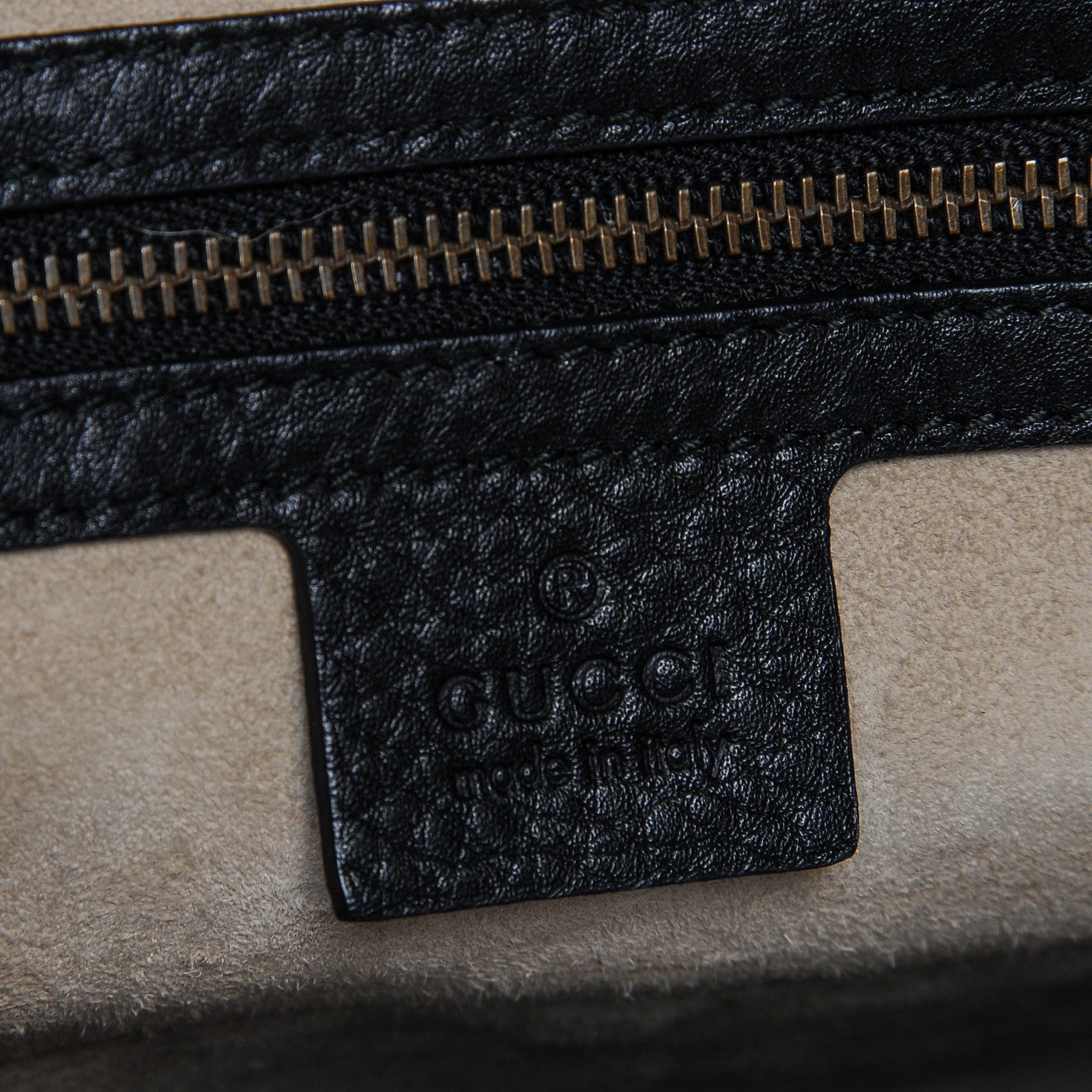 Gucci Pebbled Calfskin Medium 1973 Top Handle Satchel Black 6 of 8
