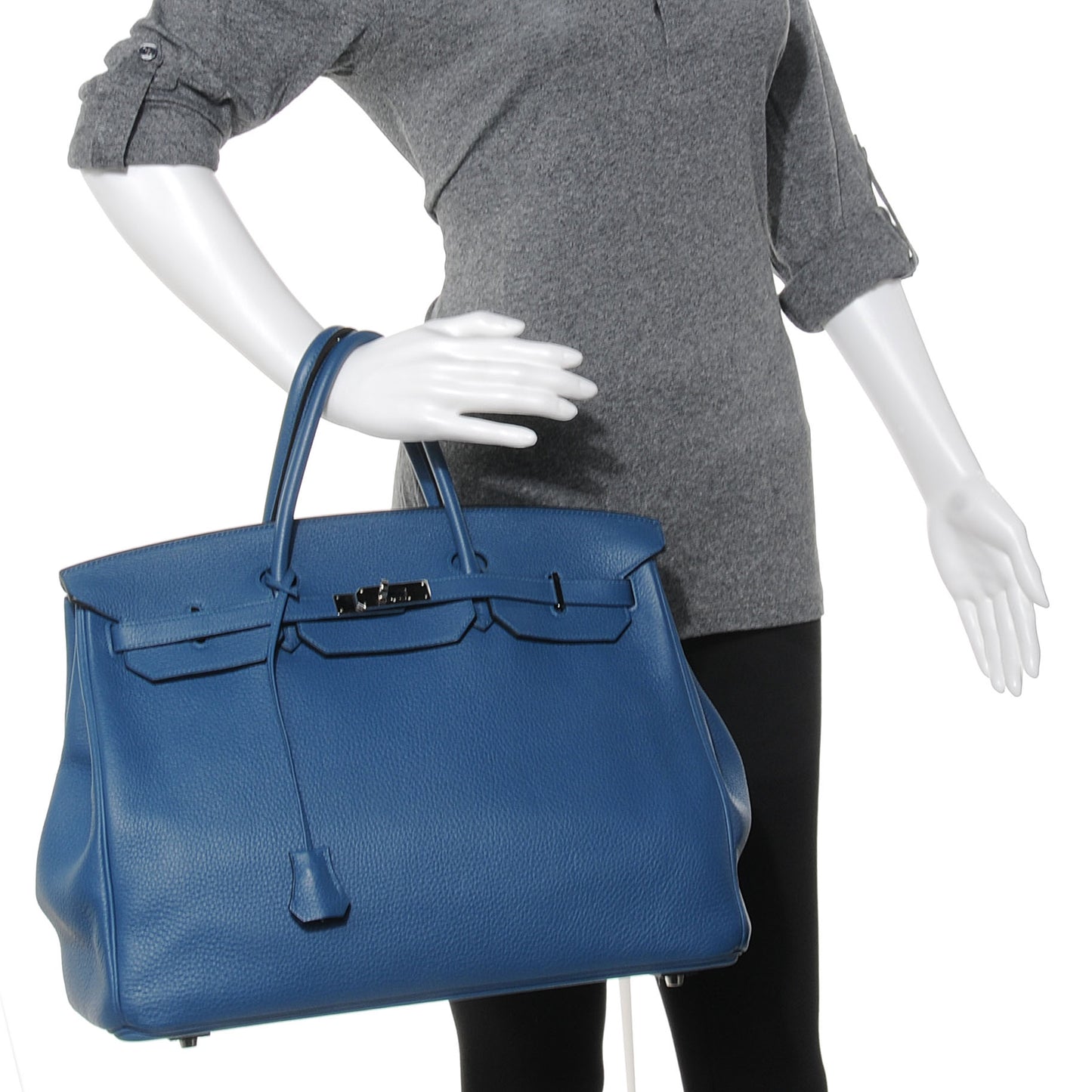 Togo Birkin 40 Bleu De Galice