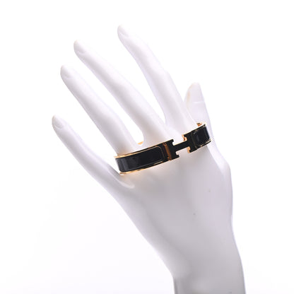 Hermes Enamel Narrow Clic Clac H Bracelet PM Black 2 of 5