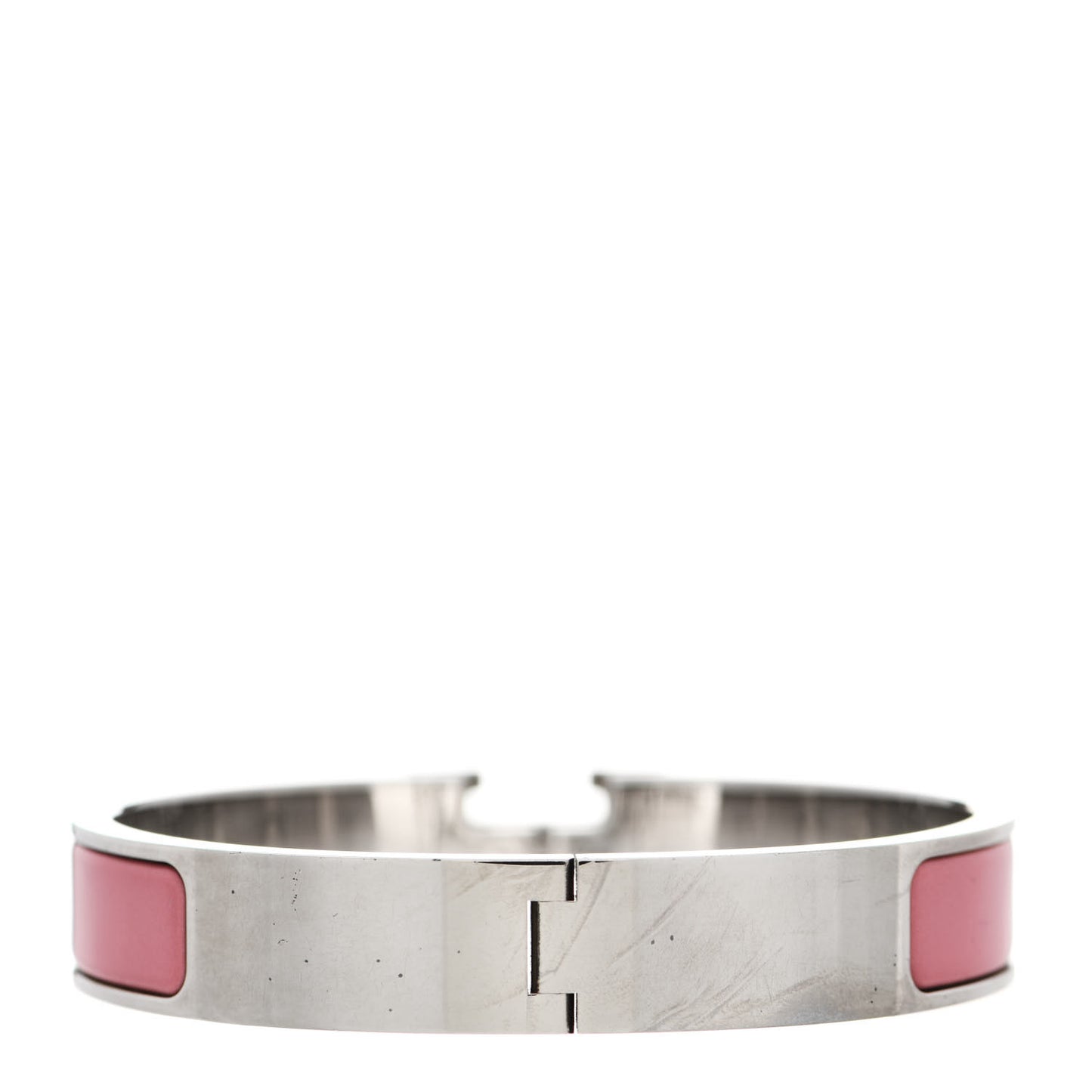 Enamel Narrow Clic Clac H Bracelet GM Rose Velours