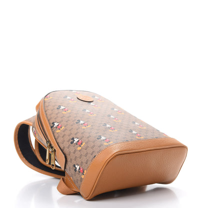Gucci X DISNEY Mini Vintage GG Supreme Monogram Mickey Mouse Small Dome Backpack Beige Vintage Sun Oil 3 of 10