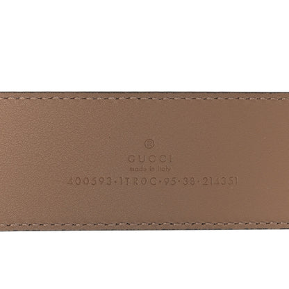 Gucci Metallic Textured Dollar Calfskin Double G 40mm Belt 85 34 Silver 3 of 5
