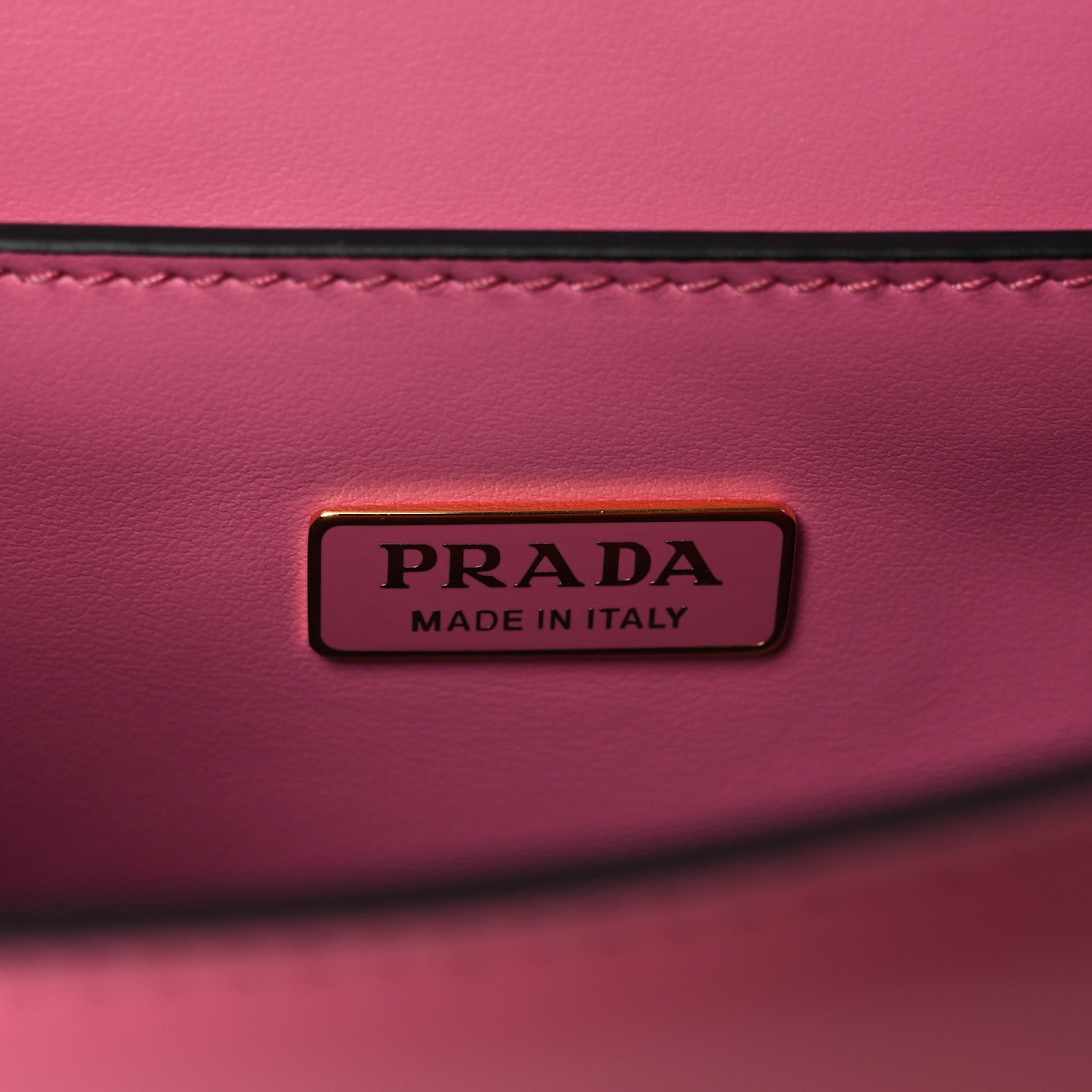 Prada Box Calfskin Triangle Embleme Flap Shoulder Bag Begonia