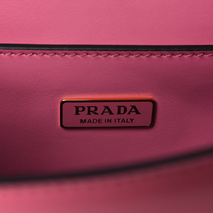 Prada Box Calfskin Triangle Embleme Flap Shoulder Bag Begonia 6 of 11