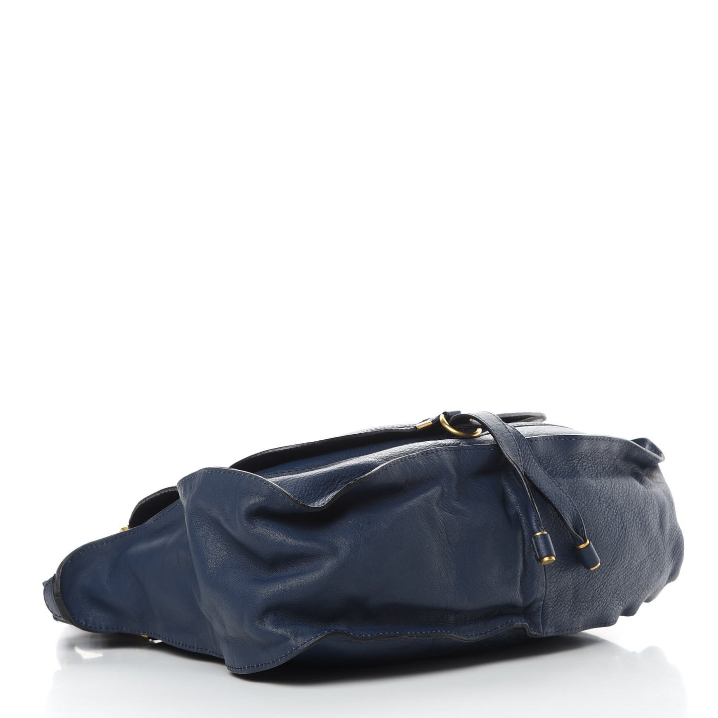 Calfskin Large Marcie Satchel Royal Navy