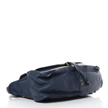Chloe Calfskin Large Marcie Satchel Royal Navy 4 of 14
