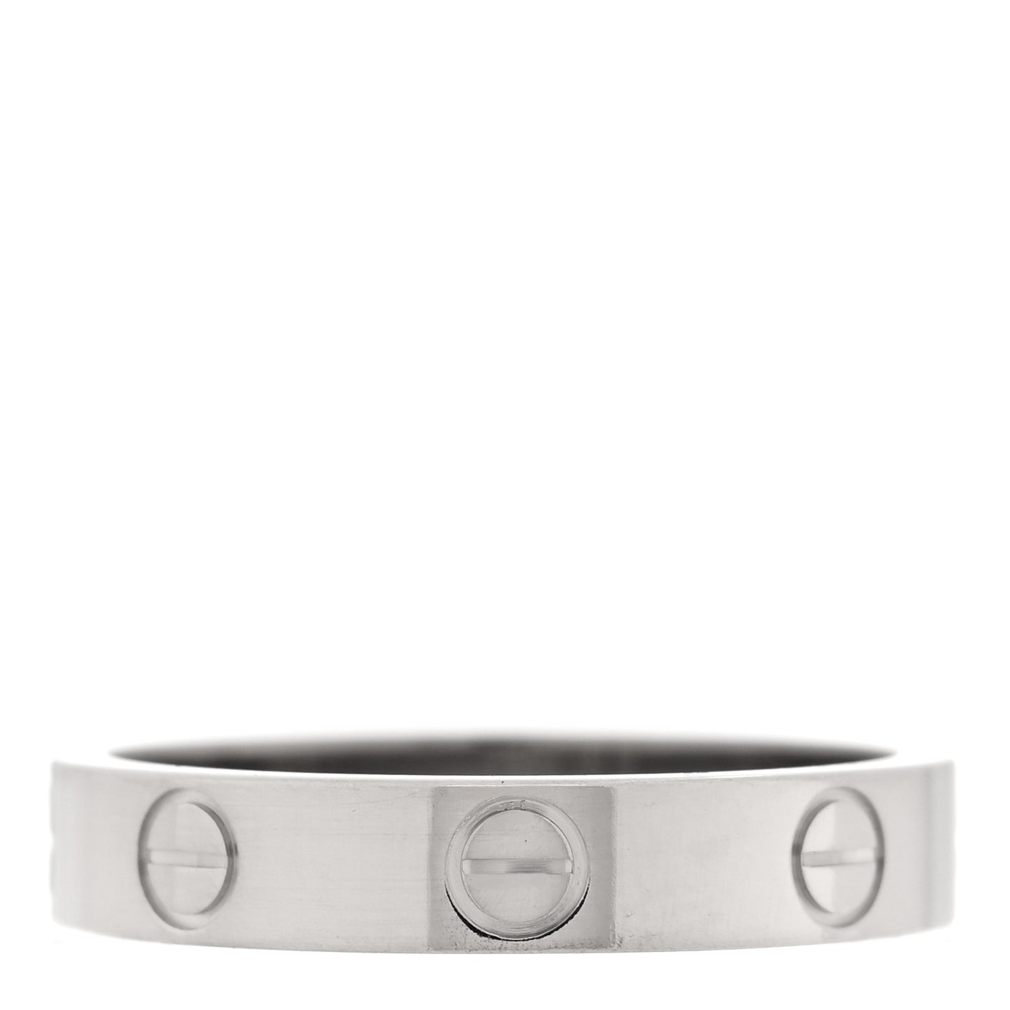 18K White Gold 3.5mm LOVE Wedding Band Ring 52 6