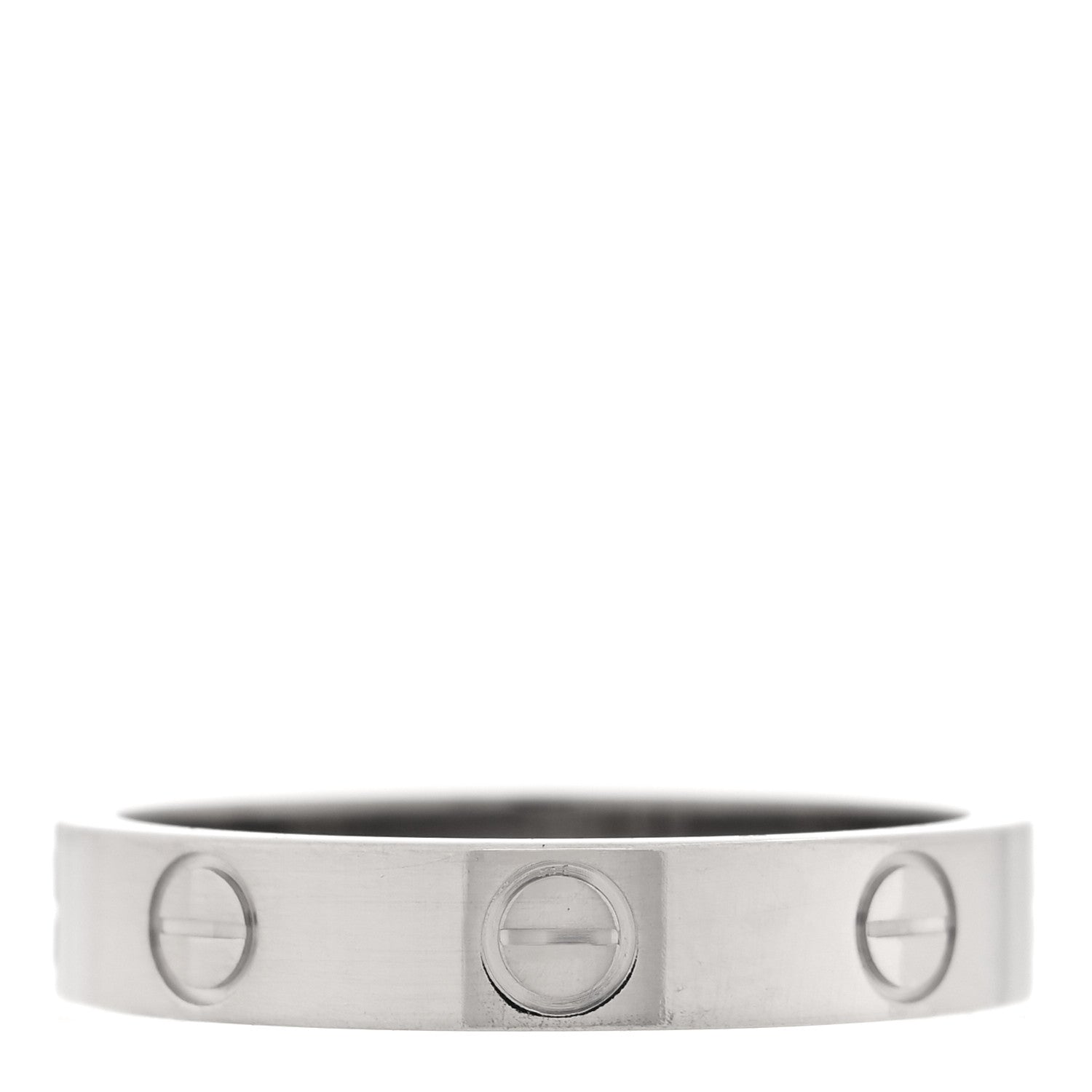 Cartier 18K White Gold 3.5mm LOVE Wedding Band Ring 52 6 1 of 4